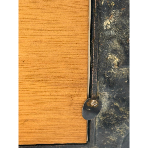 Vintage Ornate Cast Metal Picture Frame Cherub Floral Black Bronze Patina 4.5x6 - Picture 6 of 12